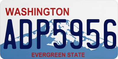 WA license plate ADP5956