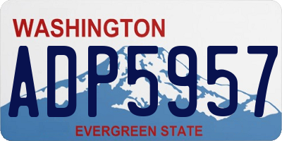 WA license plate ADP5957