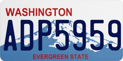 WA license plate ADP5959