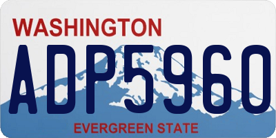 WA license plate ADP5960