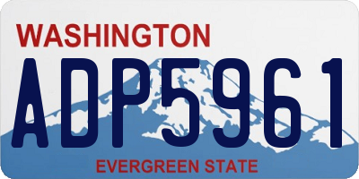 WA license plate ADP5961
