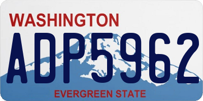 WA license plate ADP5962