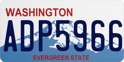 WA license plate ADP5966