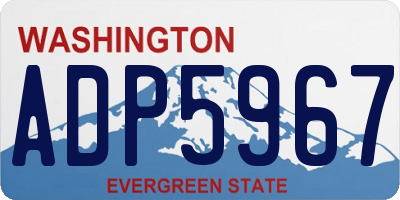 WA license plate ADP5967