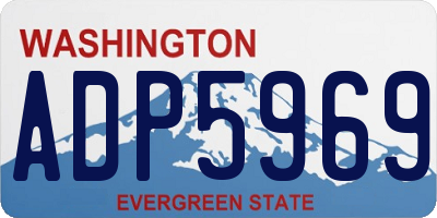 WA license plate ADP5969