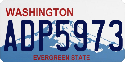 WA license plate ADP5973