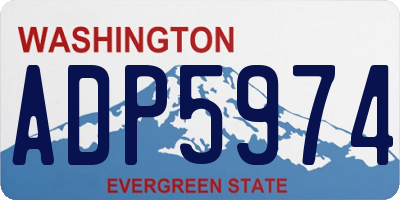 WA license plate ADP5974