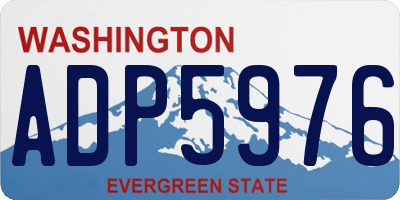 WA license plate ADP5976