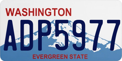 WA license plate ADP5977