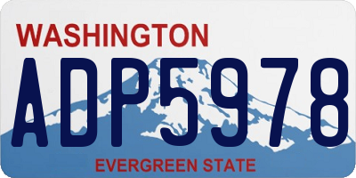 WA license plate ADP5978