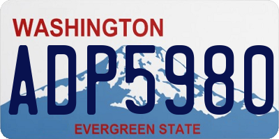 WA license plate ADP5980