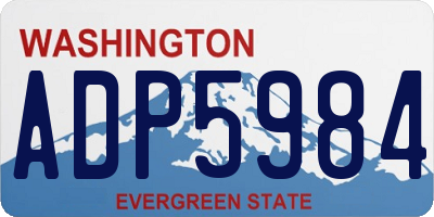 WA license plate ADP5984
