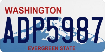 WA license plate ADP5987