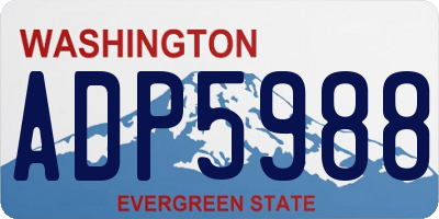 WA license plate ADP5988