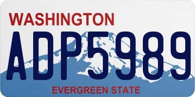 WA license plate ADP5989