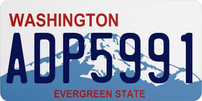 WA license plate ADP5991