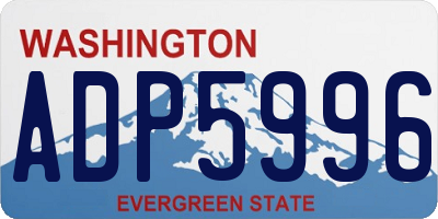 WA license plate ADP5996