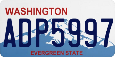 WA license plate ADP5997