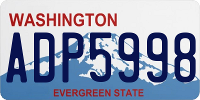 WA license plate ADP5998