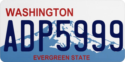 WA license plate ADP5999