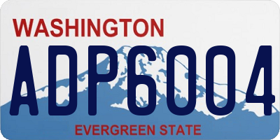 WA license plate ADP6004