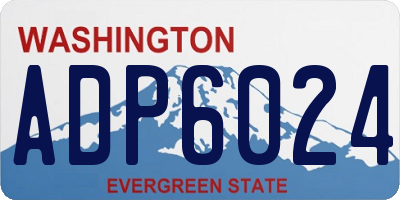 WA license plate ADP6024