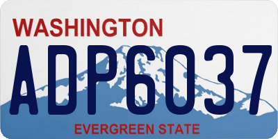 WA license plate ADP6037