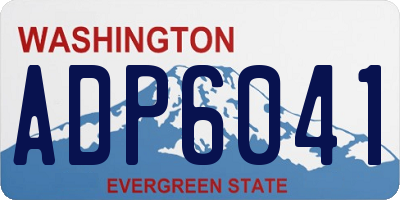 WA license plate ADP6041