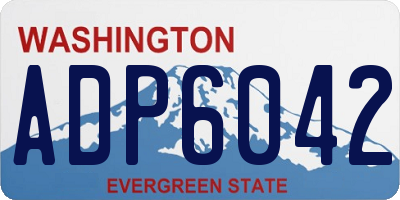 WA license plate ADP6042