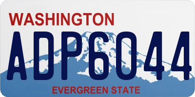 WA license plate ADP6044