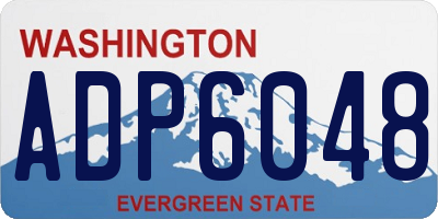 WA license plate ADP6048