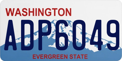 WA license plate ADP6049