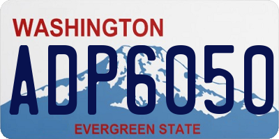 WA license plate ADP6050