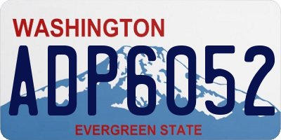 WA license plate ADP6052