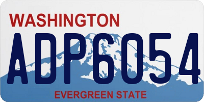 WA license plate ADP6054