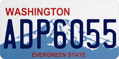 WA license plate ADP6055