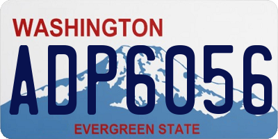 WA license plate ADP6056