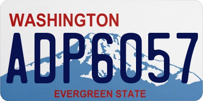 WA license plate ADP6057
