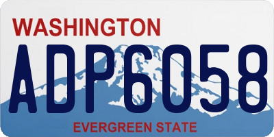 WA license plate ADP6058