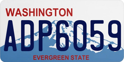 WA license plate ADP6059