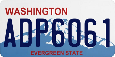 WA license plate ADP6061