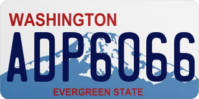 WA license plate ADP6066