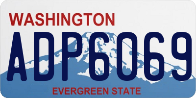 WA license plate ADP6069