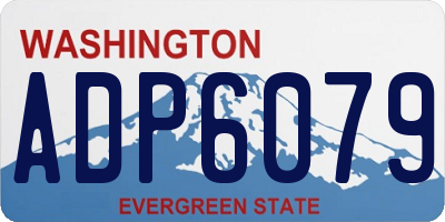 WA license plate ADP6079
