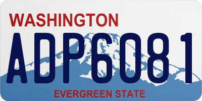 WA license plate ADP6081