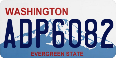 WA license plate ADP6082