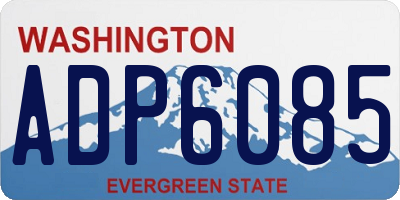 WA license plate ADP6085