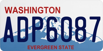 WA license plate ADP6087