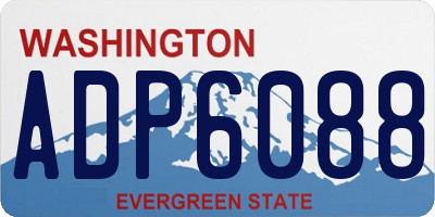 WA license plate ADP6088