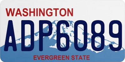 WA license plate ADP6089